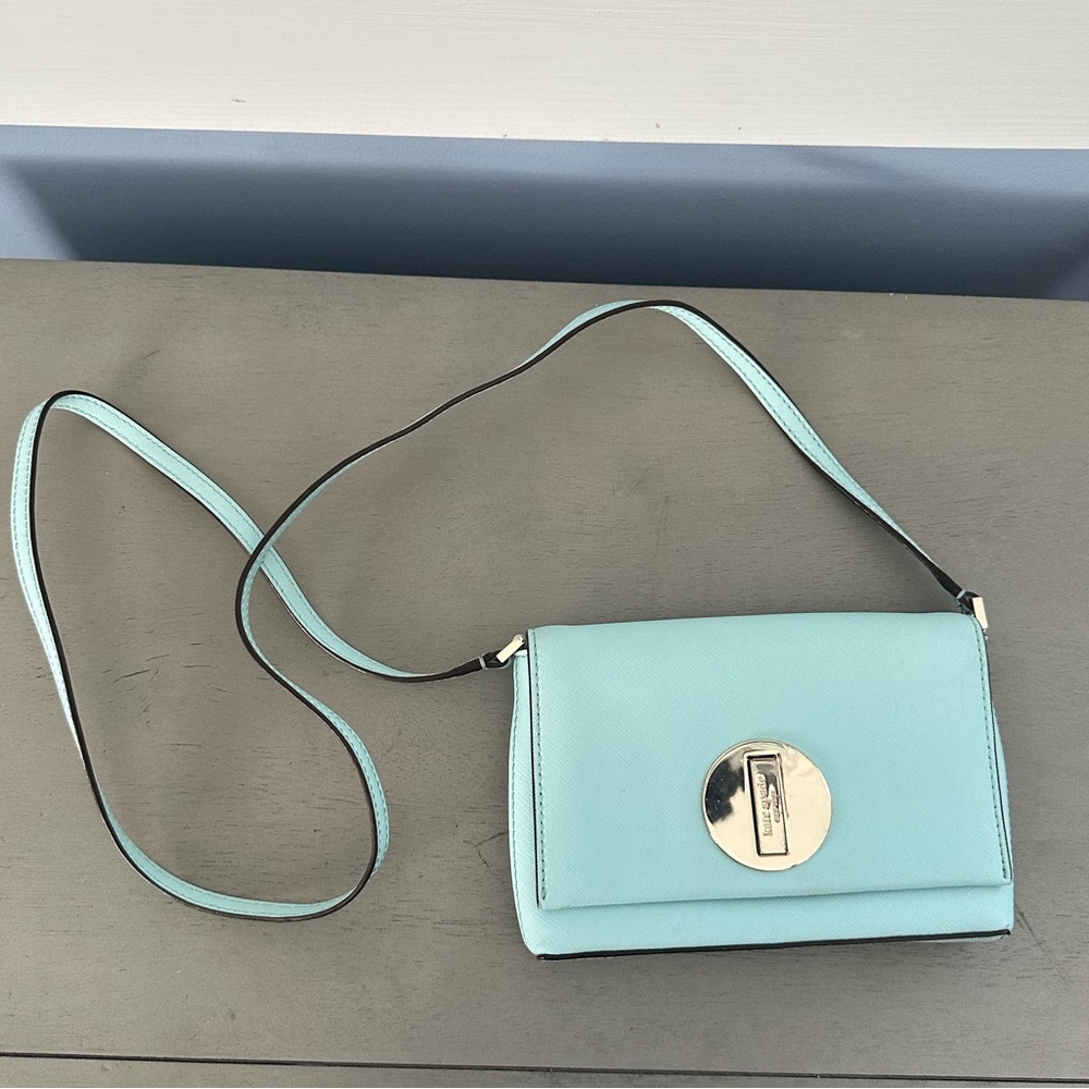 Kate Spade Light Blue Crossbody Bag.